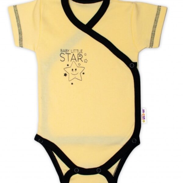 Baby Nellys 2-dielna sada body kr. rukáv + polodupačky, žltá - Baby Little Star