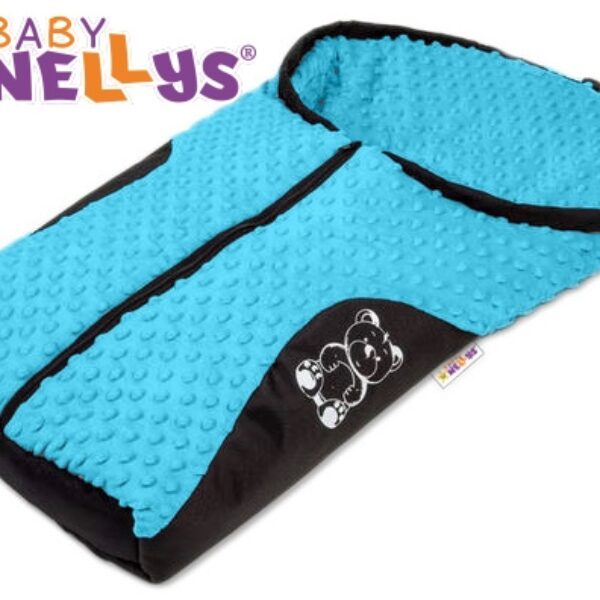 Fusak nielen do autosedačky Baby Nellys ® MINKY - modrý, tyrkys